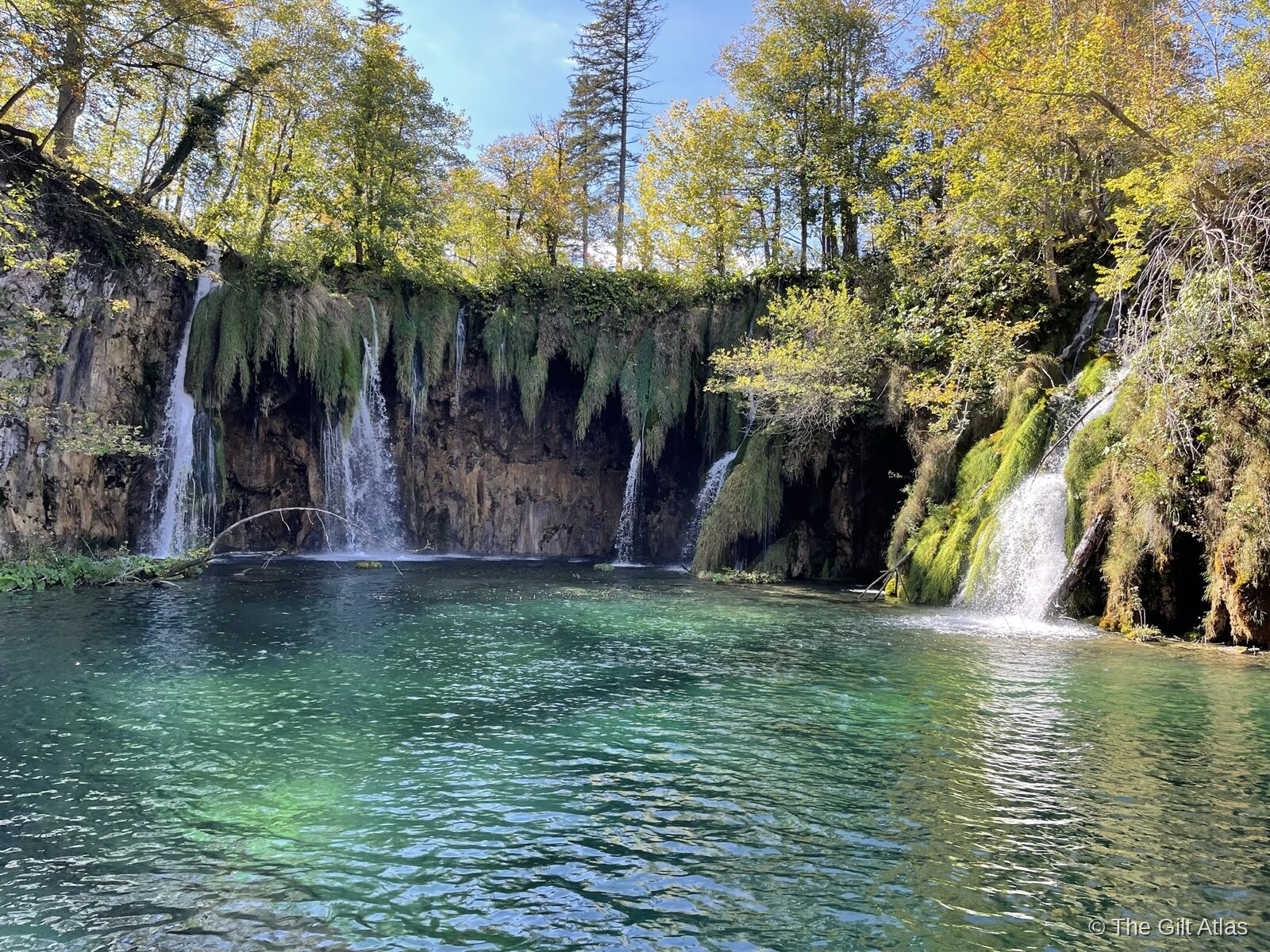 Cascading waterfalls at Plitvice Lakes National Park